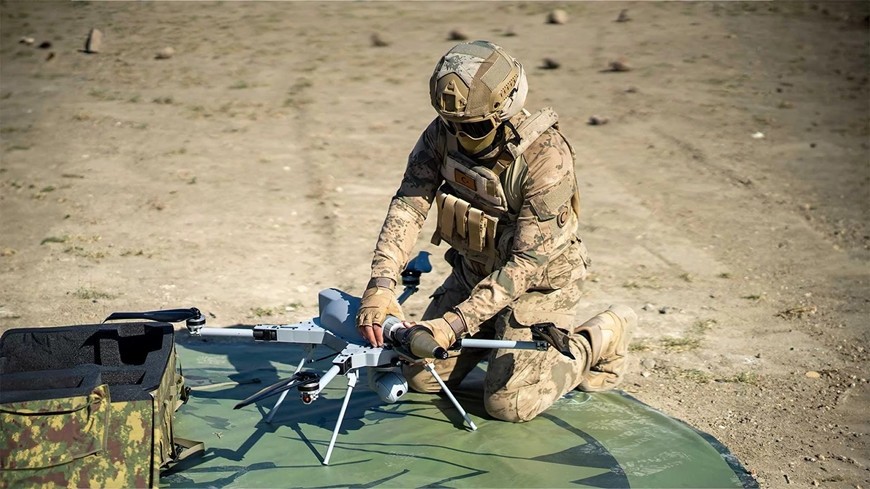 Phiên bản UAV cảm tử Kargu mang đầu đạn xuyên giáp trọng lượng dưới 1kg. Ảnh: STM