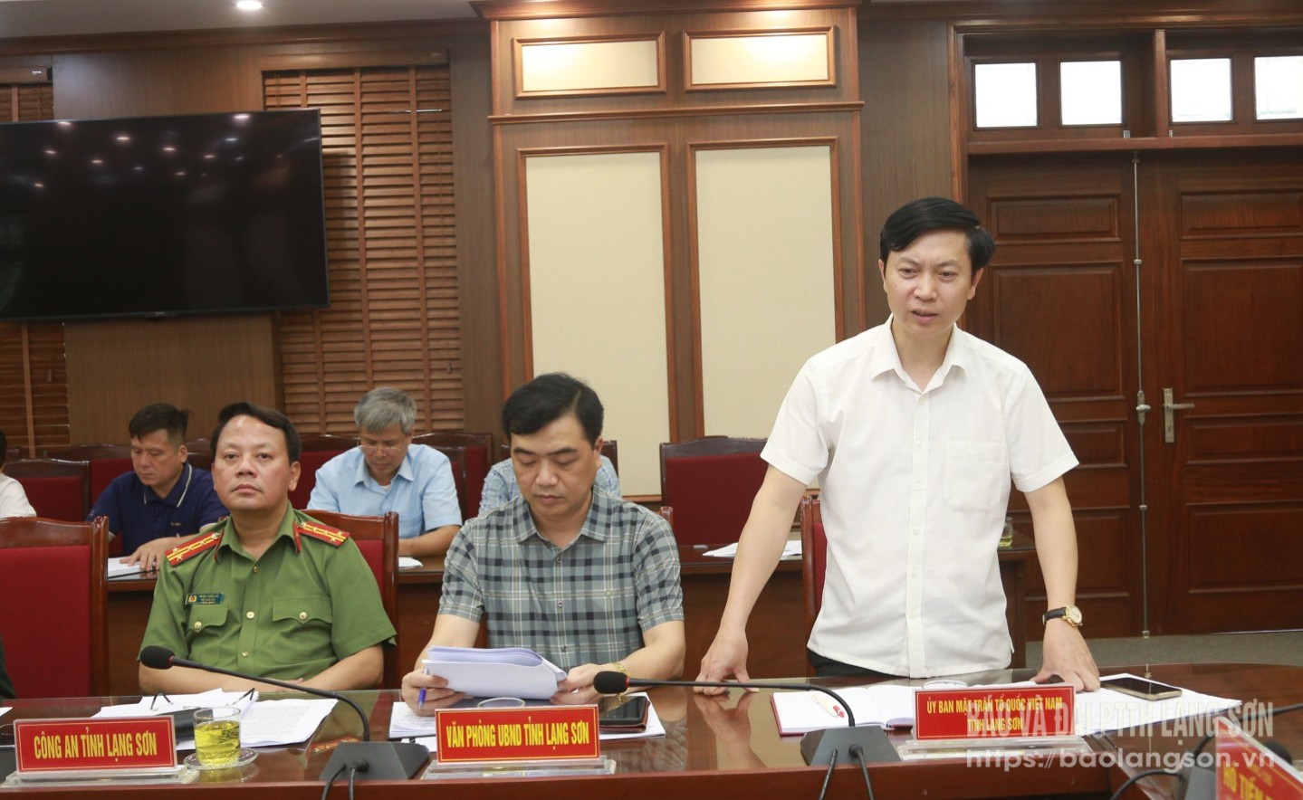 Lãnh đạo Ủy ban MTTQ Việt Nam tỉnh phát biểu ý kiến tại buổi kiểm tra