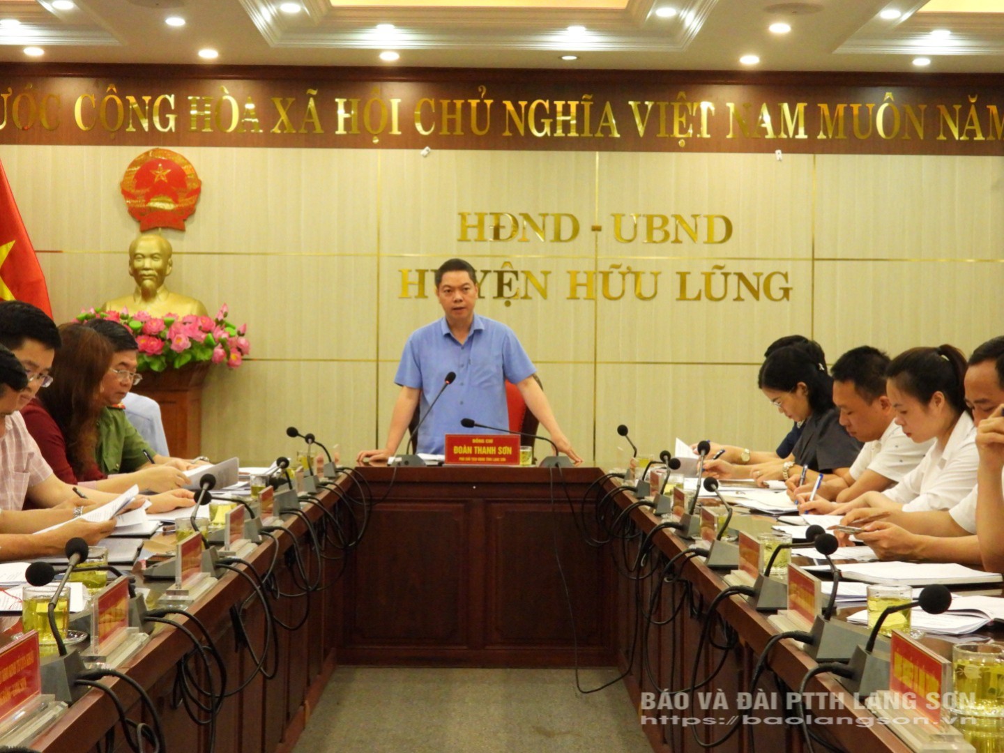 Đồng chí Đoàn Thanh Sơn, Phó Chủ tịch UBND tỉnh phát biểu kết luận tại buổi kiểm tra