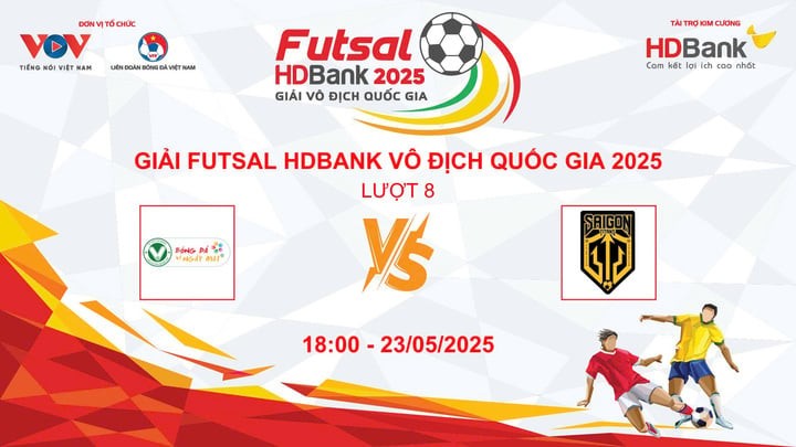 Trực tiếp Futsal HDBank VĐQG 2025: Trẻ TP.HCM vs Sài Gòn Titans