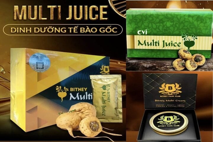 Một số sản phẩm được quảng cáo trên các trang bán hàng của Công ty TNHH thương mại đầu tư Bitney Việt Nam. (Ảnh: Công an tỉnh Phú Thọ)