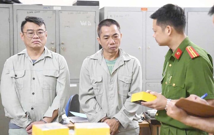 Hai nghi phạm chủ mưu cầm đầu bị lực lượng công an tỉnh Phú Thọ bắt giữ. (Ảnh: Công an tỉnh Phú Thọ)