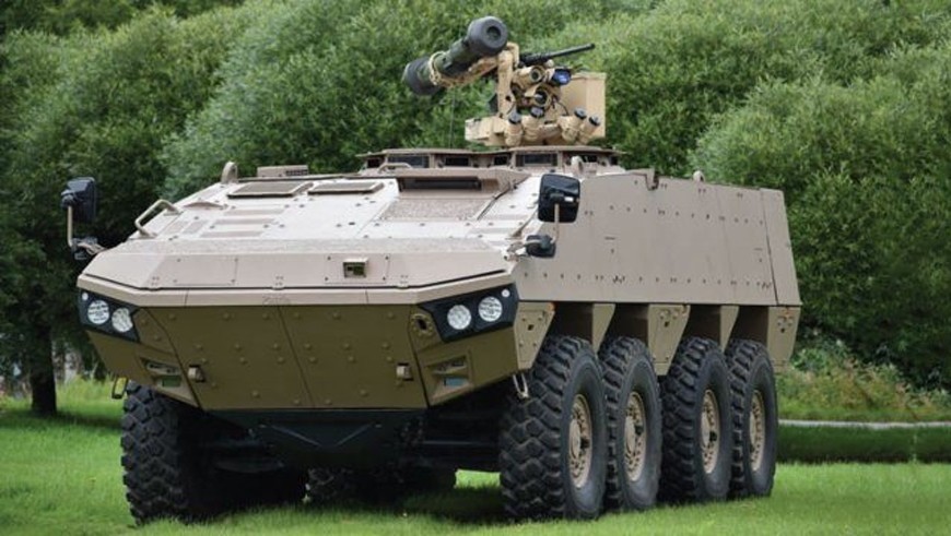 Patria AMV XP 8×8 là xe thiết giáp bánh lốp do Phần Lan thiết kế. Ảnh: Blog Spot