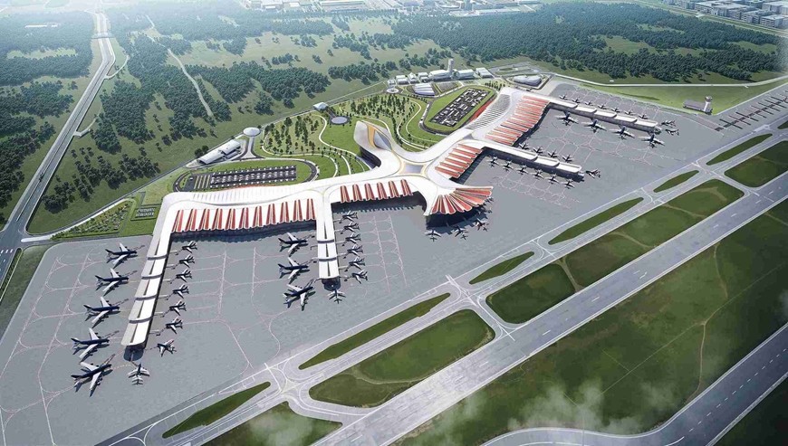 Sân bay Phú Quốc là tâm điểm trong phát triển mạng đường bay của hãng hàng không mới. (Ảnh phối cảnh)