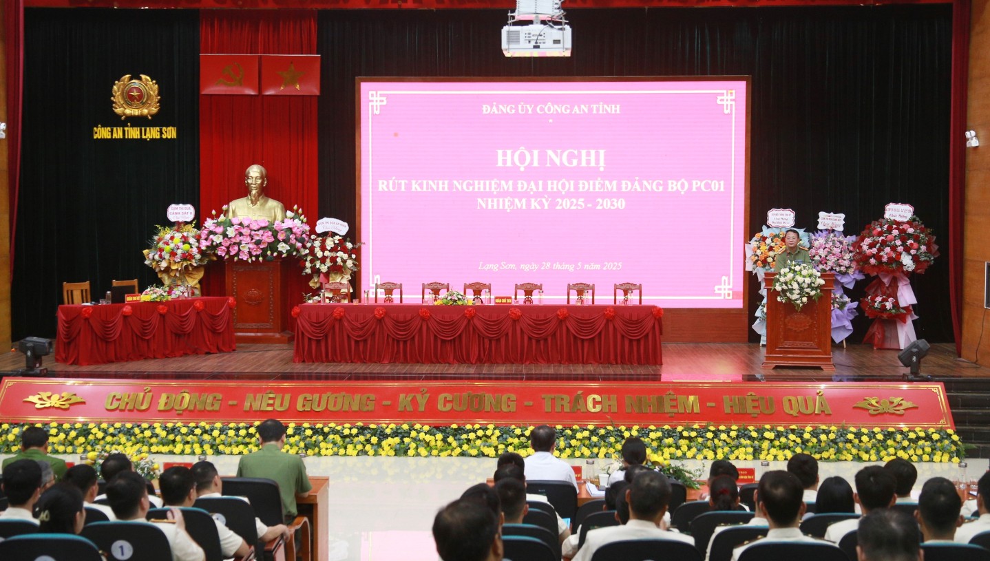 Đảng ủy Công an tỉnh đã tổ chức hội nghị rút kinh nghiệm sau đại hội
