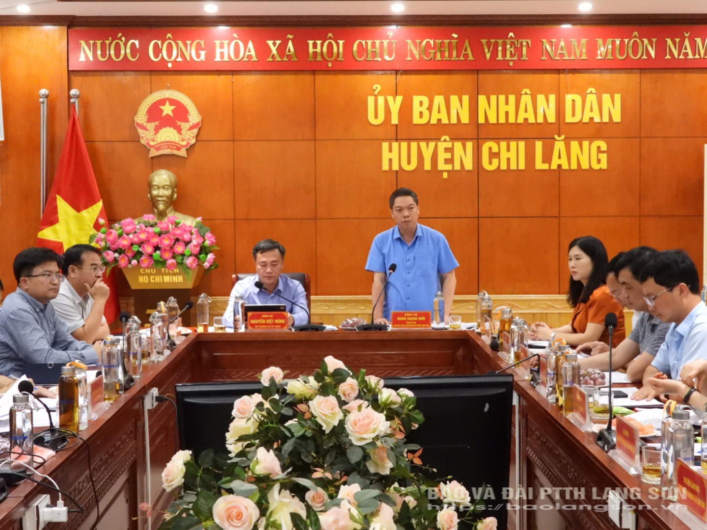 Đồng chí Phó Chủ tịch UBND tỉnh phát biểu tại buổi làm việc
