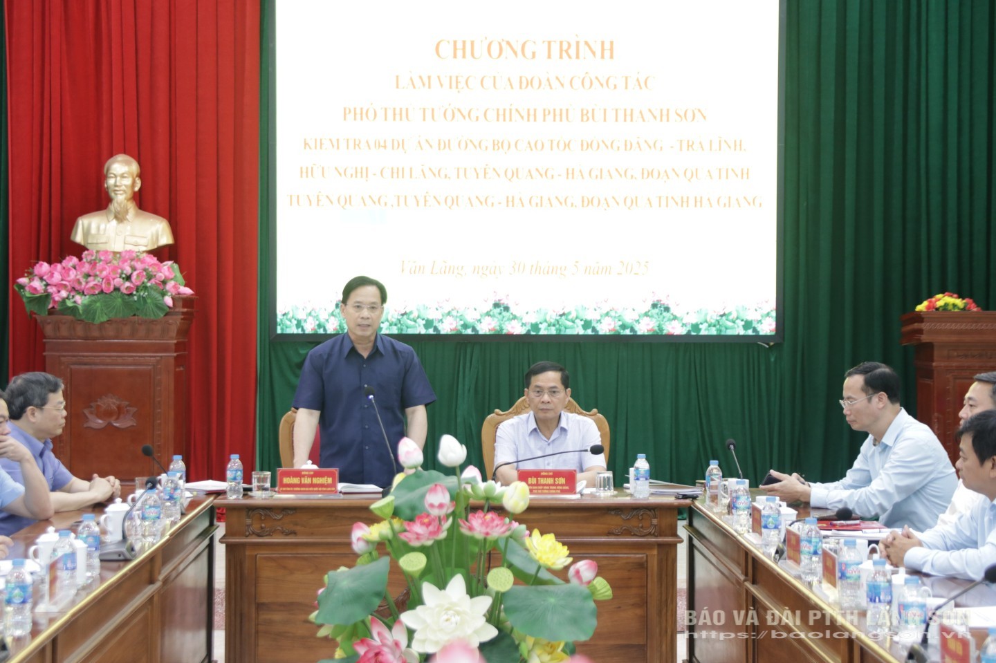 Đồng chí Bí thư Tỉnh ủy phát biểu tại cuộc làm việc với đoàn kiểm tra số 5