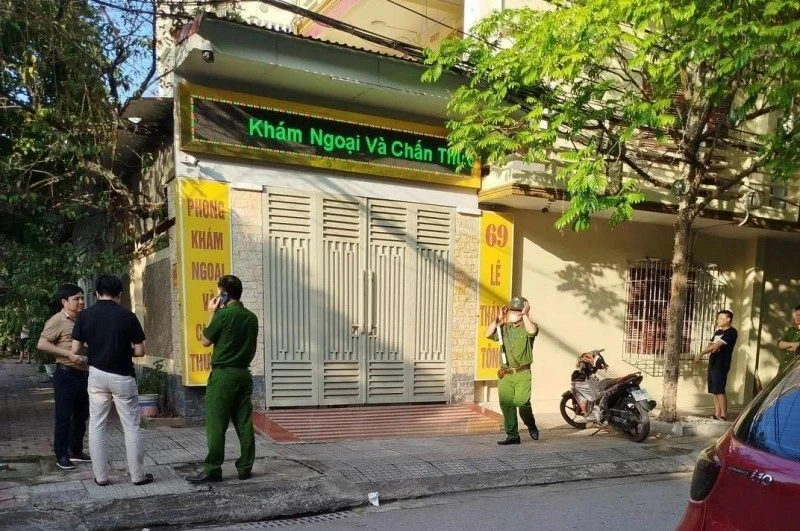 Phòng khám tại địa chỉ số 69 đường Lê Thánh Tông, phường Đông Vệ, thành phố Thanh Hóa . (Ảnh: Công an cung cấp)