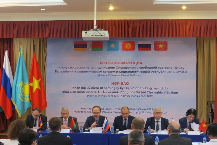 Kỷ niệm 10 năm ký kết Hiệp định Thương mại tự do giữa EAEU và Việt Nam.