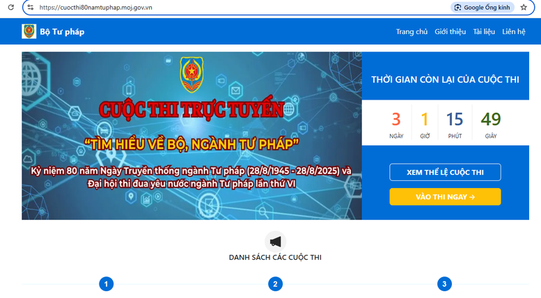 Bộ Tư pháp phát động Cuộc thi trực tuyến