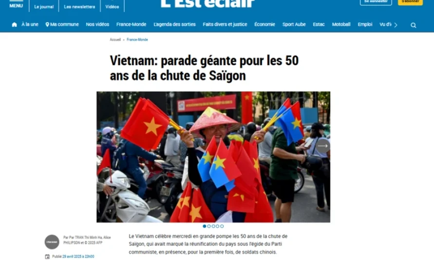 Báo chí châu Âu phản ánh đậm nét về 50 năm Chiến thắng 30/4