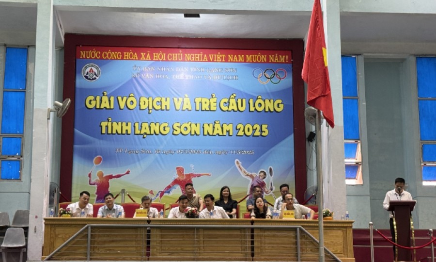 Khai mạc Giải Vô địch và Trẻ Cầu lông tỉnh Lạng Sơn