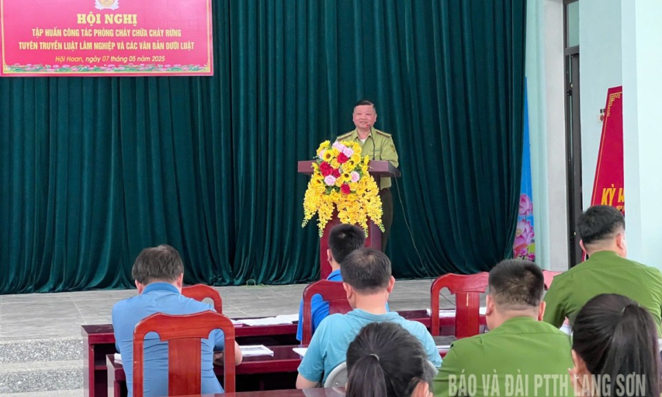 Hạt Kiểm lâm huyện Văn Lãng: Tổ chức tập huấn công tác phòng cháy chữa cháy rừng tại 5 xã