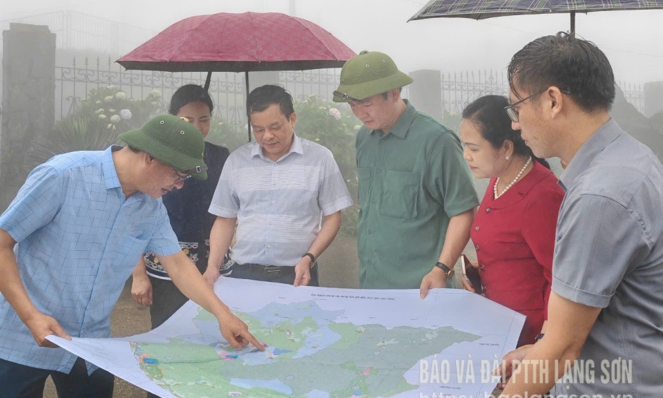Đồng chí Phó Bí thư Tỉnh ủy kiểm tra dự án quần thể khu du lịch sinh thái, cáp treo Mẫu Sơn