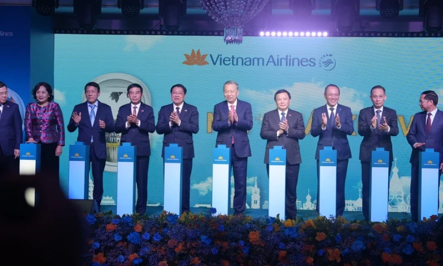 Tổng Bí thư Tô Lâm dự Lễ công bố đường bay thẳng Hà Nội-Moskva tại Liên bang Nga