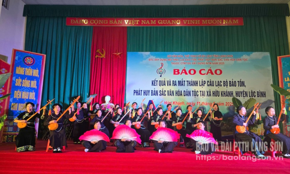 Thành lập câu lạc bộ bảo tồn, phát huy bản sắc văn hóa dân tộc tại huyện Lộc Bình