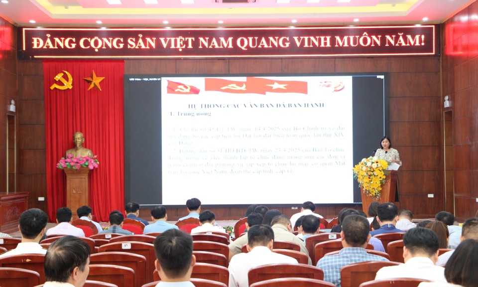 Văn Quan: Hướng dẫn xây dựng phương án nhân sự cấp ủy tại các xã mới thành lập