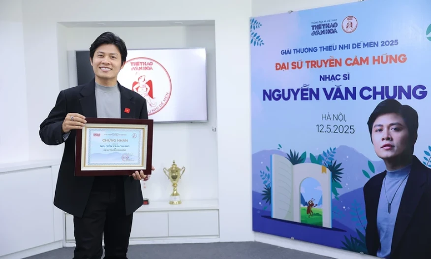 Nhạc sĩ Nguyễn Văn Chung trở thành Đại sứ truyền cảm hứng Giải thưởng Thiếu nhi Dế Mèn 2025