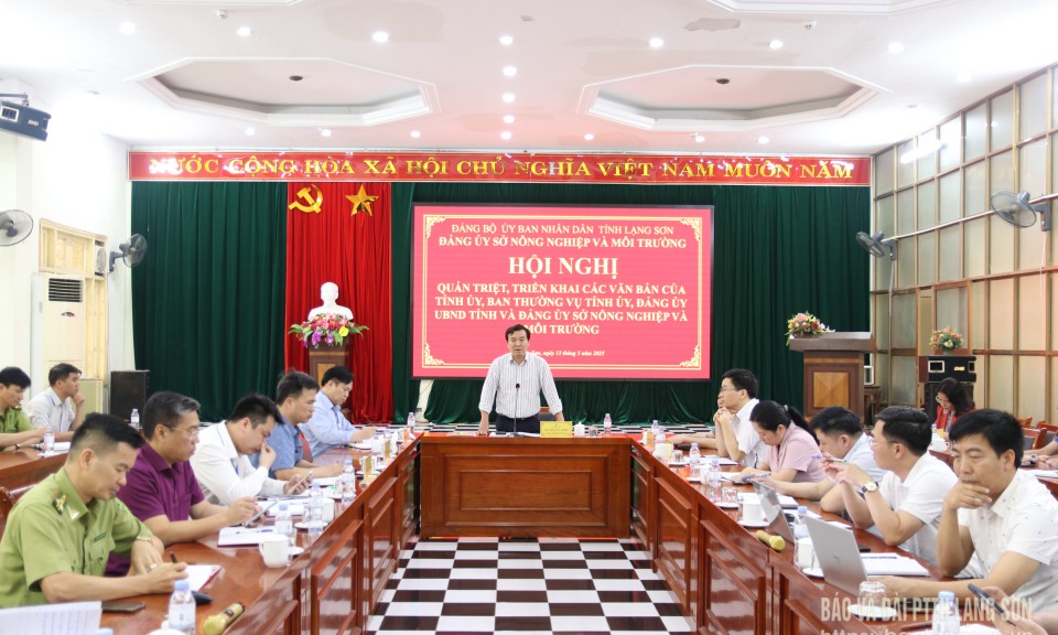 Đảng uỷ Sở Nông nghiệp và Môi trường quán triệt các văn bản về tổ chức đại hội