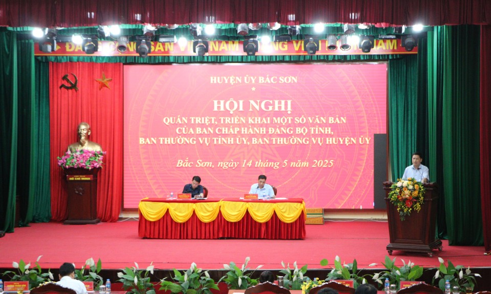 Bắc Sơn: Quán triệt, triển khai một số văn bản của tỉnh, huyện