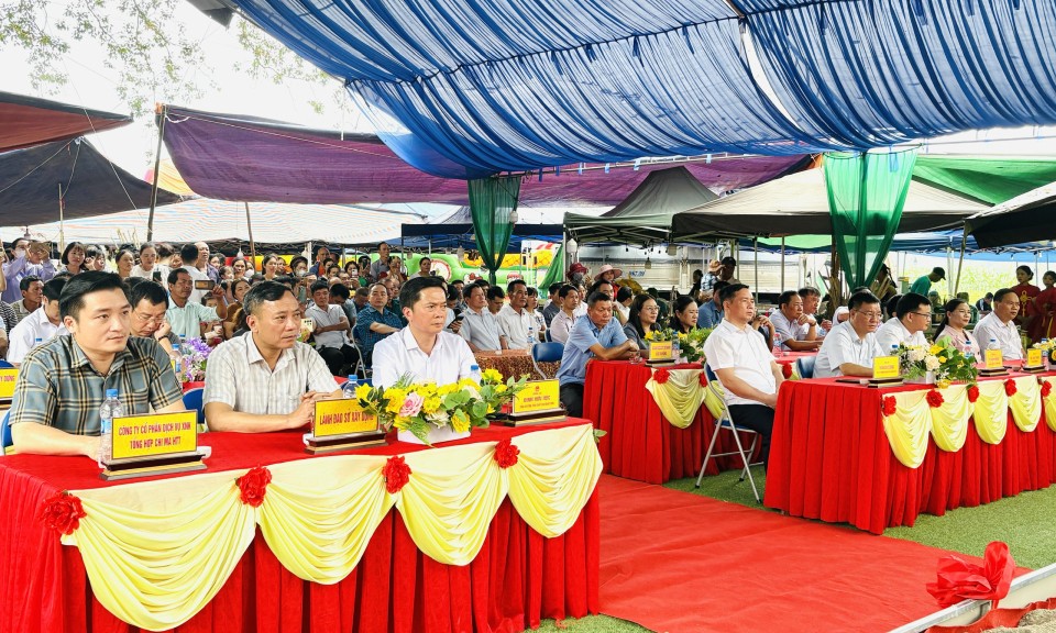 Động thổ xây dựng ngầm tràn và khai mạc lễ hội Đình Vằng Khắc