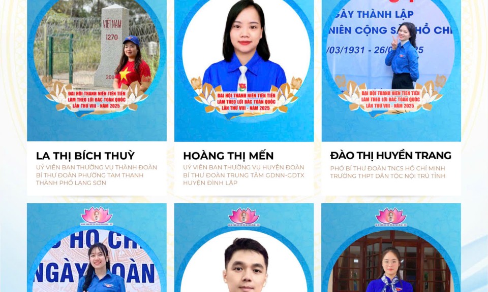 Lạng Sơn có 6 đại biểu dự Đại hội Thanh niên tiên tiến làm theo lời Bác toàn quốc