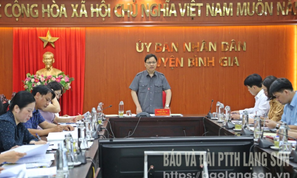 Đoàn giám sát của HĐND tỉnh làm việc tại huyện Bình Gia