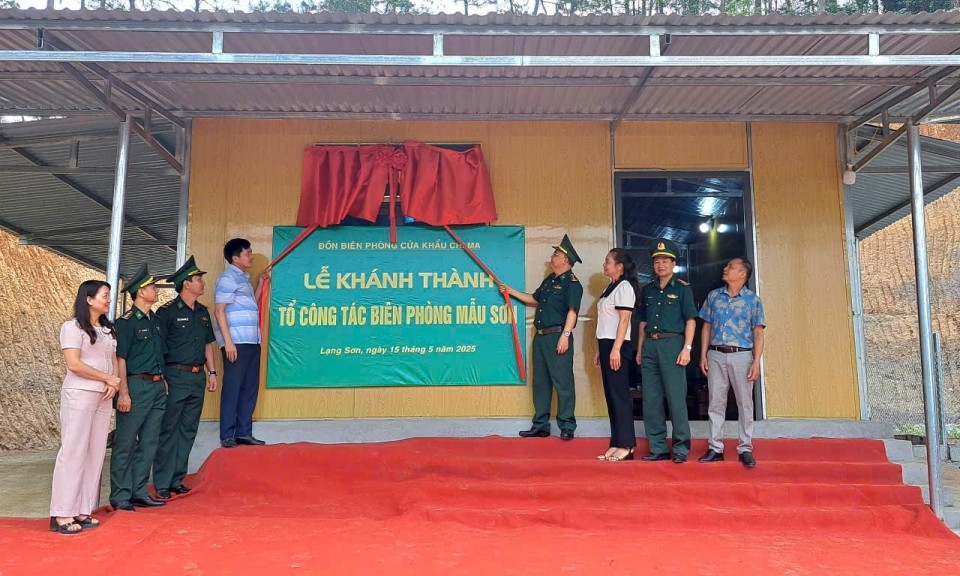 Đồn Biên phòng Cửa khẩu Chi Ma khánh thành Tổ công tác Biên phòng Mẫu Sơn