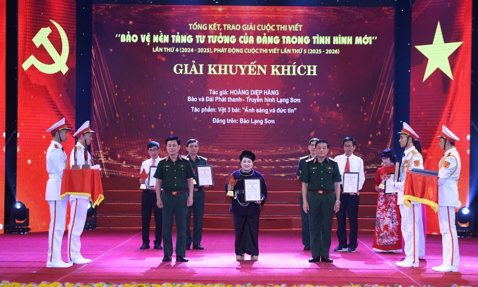 Báo và Đài Phát thanh Truyền hình Lạng Sơn: Đạt giải Khuyến khích Cuộc thi viết về Bảo vệ nền tảng tư