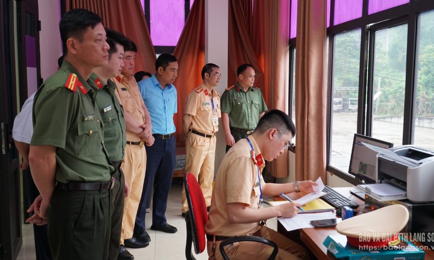 319 thí sinh dự kỳ sát hạch lái xe đầu tiên do Công an tỉnh tổ chức