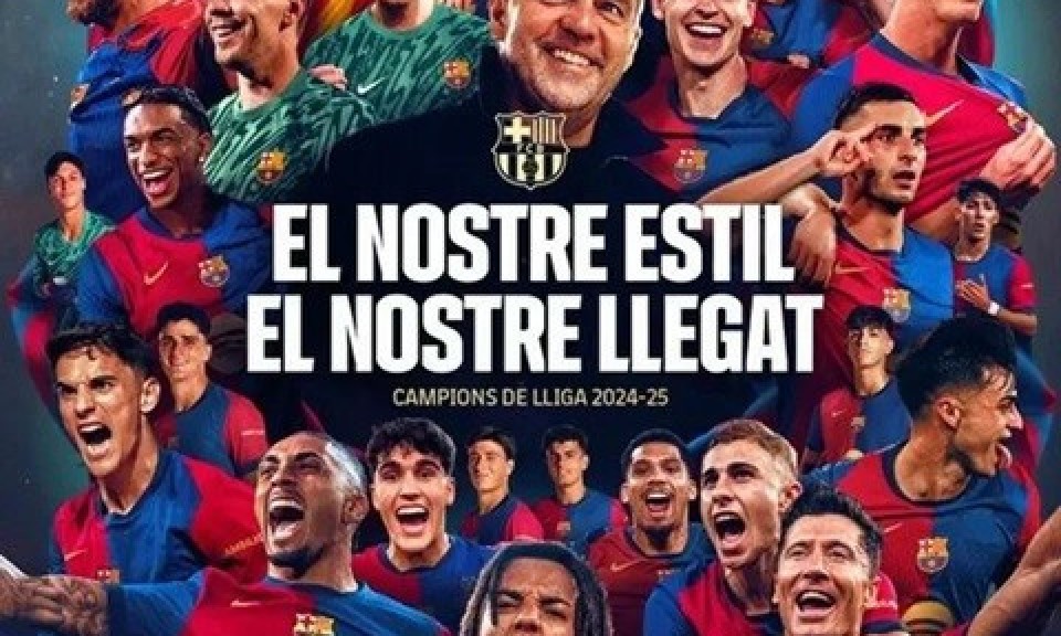 Barcelona vô địch La Liga 2024-25 sớm trước 2 vòng đấu