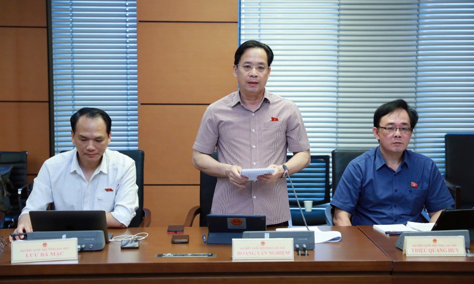  Đại biểu Quốc hội thảo luận ở tổ về một số dự thảo luật