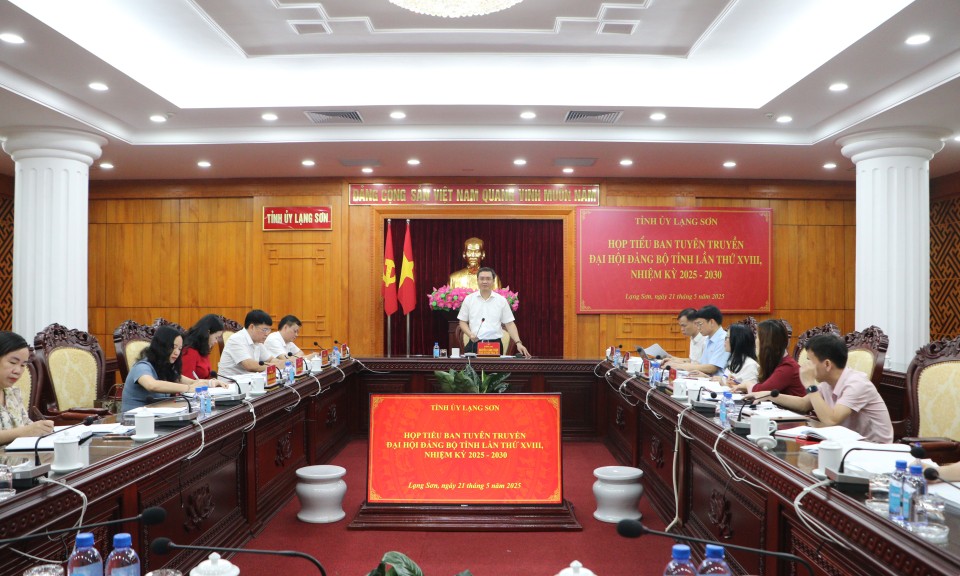 Họp Tiểu ban Tuyên truyền Đại hội Đảng bộ tỉnh lần thứ XVIII, nhiệm kỷ 2025 – 2030