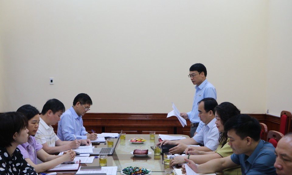Đoàn công tác của Đảng uỷ các cơ quan Đảng tỉnh làm việc với Đảng uỷ Báo và Đài Phát thanh Truyền hình Lạng Sơn