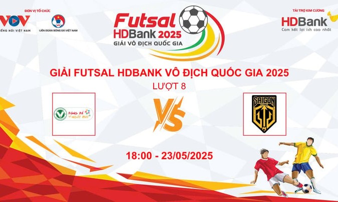 Trực tiếp Futsal HDBank VĐQG 2025: Trẻ TP.HCM vs Sài Gòn Titans