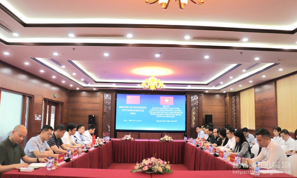 Hội đàm với Đoàn đại biểu Sở Thương mại Khu tự trị dân tộc Choang Quảng Tây, Trung Quốc