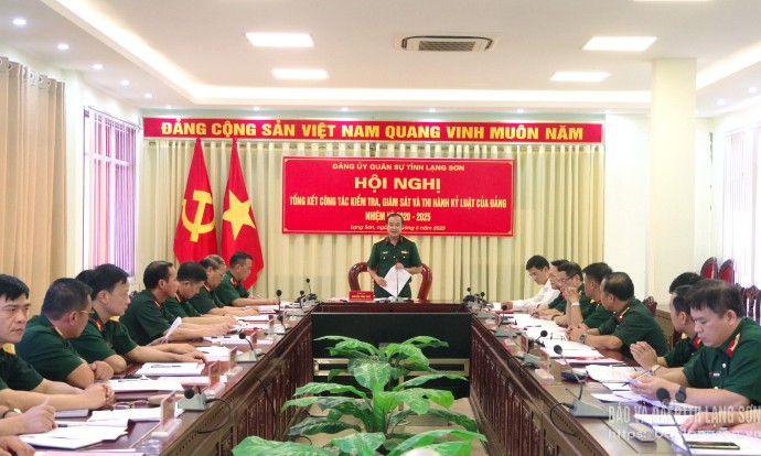Đảng ủy Quân sự tỉnh tổng kết công tác kiểm tra, giám sát và thi hành kỷ luật Đảng giai đoạn 2020 – 2025
