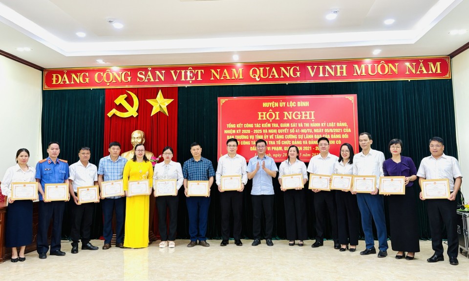 Lộc Bình tổng kết công tác kiểm tra, giám sát và thi hành kỷ luật Đảng nhiệm kỳ 2020 - 2025 và Nghị quyết