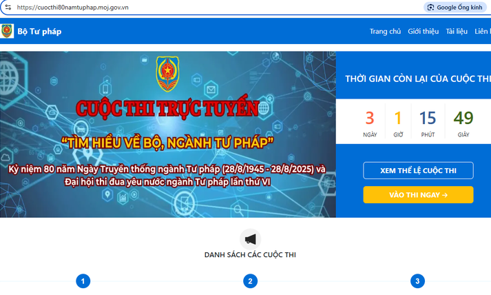 Phát động Cuộc thi trực tuyến ‘Tìm hiểu về Bộ, ngành Tư pháp’