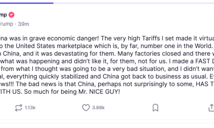 Ông Trump nói Trung Quốc vi phạm thỏa thuận thuế quan
