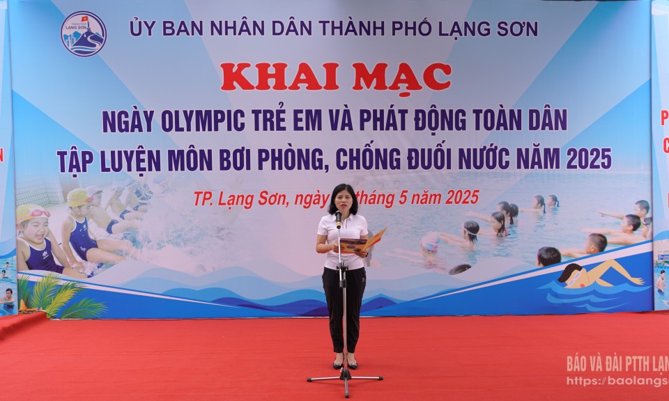 Thành phố Lạng Sơn: Phát động toàn dân tập luyện môn bơi phòng, chống đuối nước năm 2025
