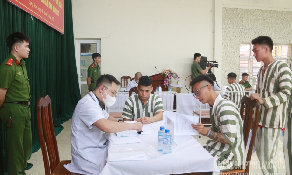 Khám sức khỏe tổng quát cho phạm nhân tại Trại Tạm giam, Công an tỉnh 