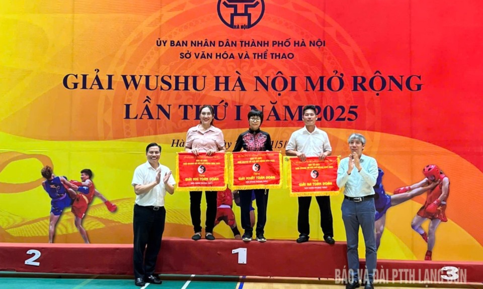 Vận động viên Lạng Sơn đoạt 8 huy chương tại Giải wushu Hà Nội mở rộng