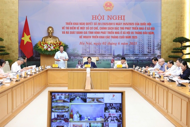 Hội nghị triển khai Nghị quyết 201/2025/QH15 của Quốc hội về thí điểm một số cơ chế chính sách đặc thù phát triển cho nhà ở xã hội và rà soát đánh giá tình hình phát triển nhà ở xã hội 5 tháng đầu năm, kế hoạch triển khai các tháng cuối năm 2025 ngày hôm nay (2/6)