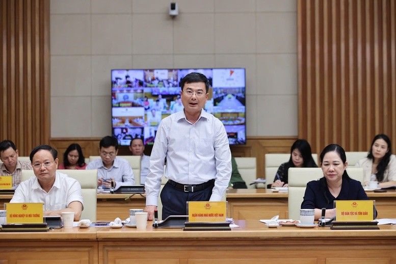 Ông Phạm Thanh Hà, Phó Thống đốc Ngân hàng Nhà nước thông tin về gói tín dụng mua nhà cho người trẻ dưới 35 tuổi - Ảnh: VGP/ NB