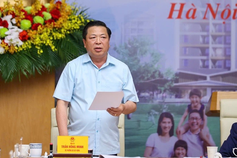 Bộ trưởng Bộ Xây dựng Trần Hồng Minh đề nghị cần có thêm chính sách ưu đãi cho các đối tượng là giáo viên, bộ đội, bác sĩ... tại miền núi khó khăn, biên giới, hải đảo... - Ảnh: VGP/NB