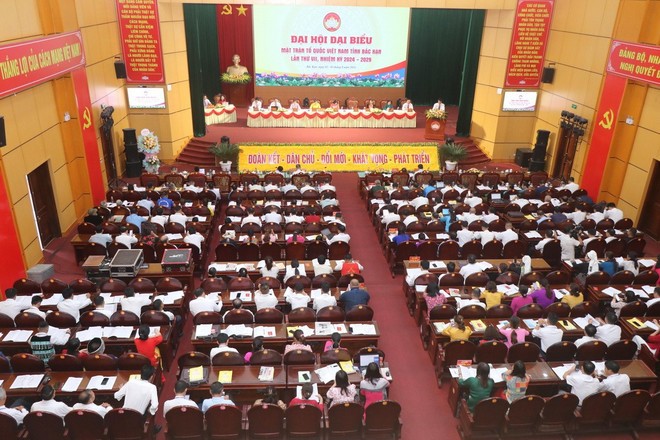 Quang cảnh Đại hội đại biểu Mặt trận Tổ quốc Việt Nam tỉnh Bắc Kạn lần thứ VII. (Ảnh: Vũ Hoàng Giang/TTXVN)