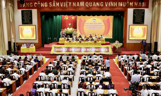 Quang cảnh Đại hội đại biểu Mặt trận Tổ quốc Việt Nam tỉnh An Giang lần thứ 11. (Ảnh minh họa. Nguồn: TTXVN)