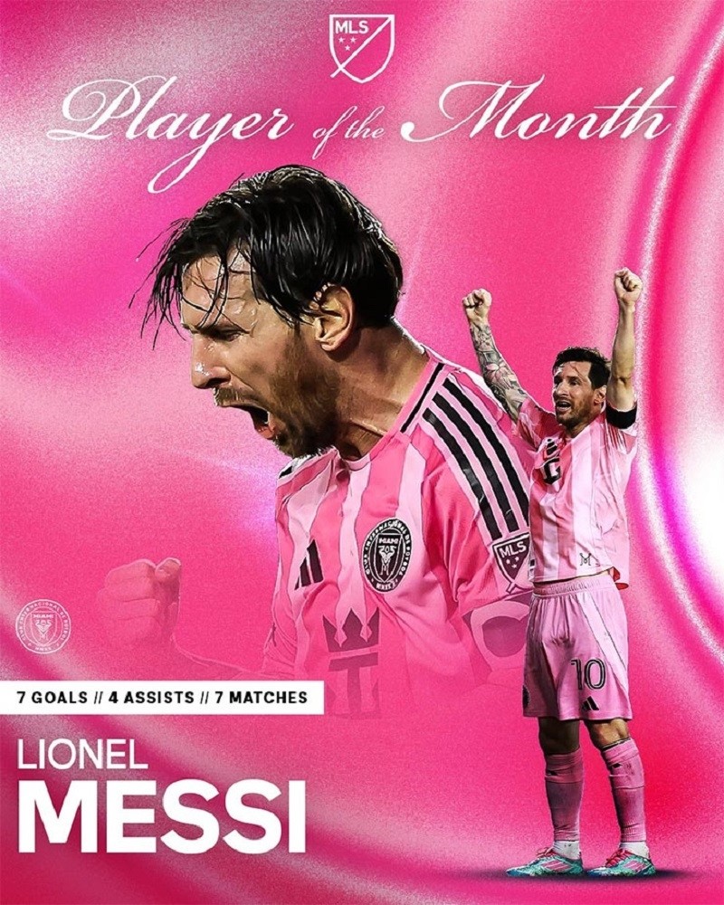 Messi được MLS vinh danh. Ảnh: MLS