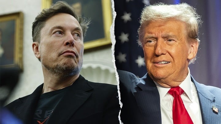 Elon Musk và Tổng thống Trump.